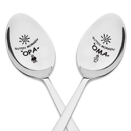 Birthday Gifts for Couple Grandad Grandma Good Morning OPA OMA Spoons for Nana Papa Grandfather Grandmother Gift for Grandma and Grandad Anniversary Wedding Gifts for Grandad Granny Christmas Gifts