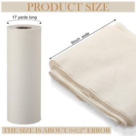 Hahafelt Bengkung Postpartum Belly Binding Wrap Traditional White Unbleached Muslin Cotton Cloth Postpartum Wrap for Women Pregnancy Waist Supply 17 Yards Long(Unlocked Edge)