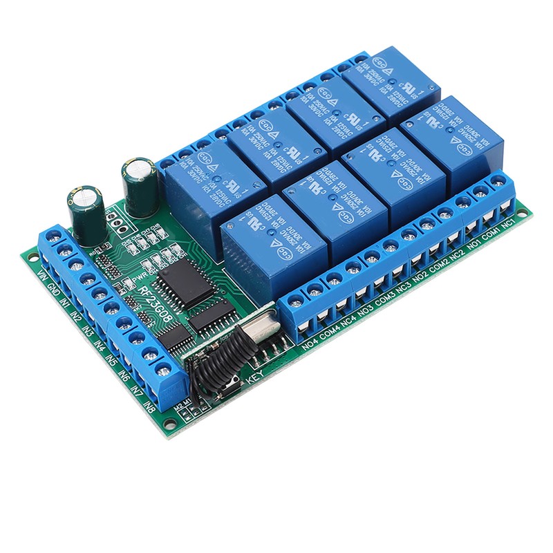 Remote Control Module 8 Channels 433.92MHz Multifunctional 100m Fixed Encoding
