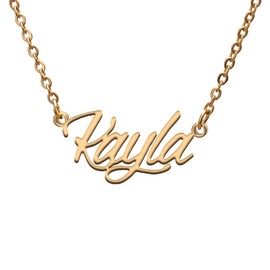 Kayla Name Tag Necklaces for Her His Friends Familys Relationship Memory Jewelry Gift