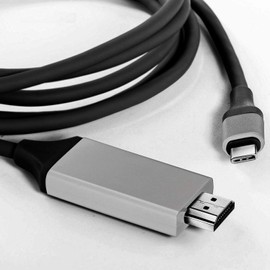 VOLT PLUS TECH USB-C/PD 4k HDMI Cable Compatible with Your Motorola Razr 5G with Full 2160p@60Hz, 6Ft/2M Cable [Gray, Thunderbolt 3 Compatible]