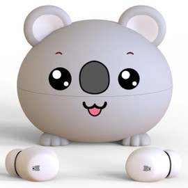 COOTIMOCK Kids Earbuds, Adorable Koala Bluetooth Headphones for Kids, 85dB Volume Limited, Built-in Mic, 30H Playtime, Safe Material, Lightweight, Touch Control, Girls Boys Earbuds for School Travel