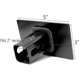 eVerHITCH USA Black Red Flag Metal Hitch Cover Fits 2" Receiver