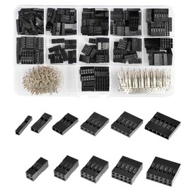Gasea 620pcs 25.4mm Pitch Housing Dupont Connector Coupling Coupling Male/Female Crimp Pins Adapter Assortment Pin and Pin Pitch: JST SM 1/2/3/4/5/6 Pins, 18-26AWG