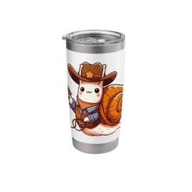 Western Rodeo Cowboy Outfit Hat Snail Texas Animals Stainless Steel Insulated Tumbler