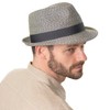 Stetson Meliott Trilby Fabric Hat Summer Women Men, black-white, M