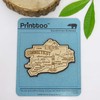 Printtoo Gift Collectibles Souvenir Wooden Connecticut Engraved Fridge Magnet
