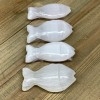 1pc, 45-60g, 2.7"x1.5"x0.9" White Selenite Fish, Handcrafted Crystal @Morocco
