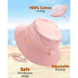 FURTALK Baby Toddler Sun Hat Kids Bucket Hat Adjustable Lightweight Breathable for Outdoor Activities UPF50+