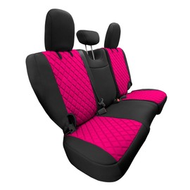 WYLF Neoprene Waterproof Custom Fit PINK Seat Covers for Jeep Wrangler JL 4 Door for Years for 2018-2023 REAR Set Automotive Seat Covers Neoprene and Neosupreme Water Resistant Car Seat Covers
