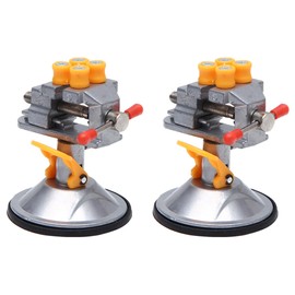 HAMILO Mini Vice Desktop Clamp Accessory Plastic Model Suction Cup Small Set of 2