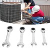 4pcs Short Ratcheting Wrench Set 72 Tooth 8mm 9mm 11mm