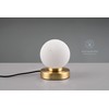 lightling Pekka Table Lamp with Base Matte Brass Metal Glass
