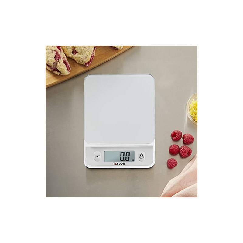 Taylor Glass Top Food Scale with Touch Controls, 11 lb