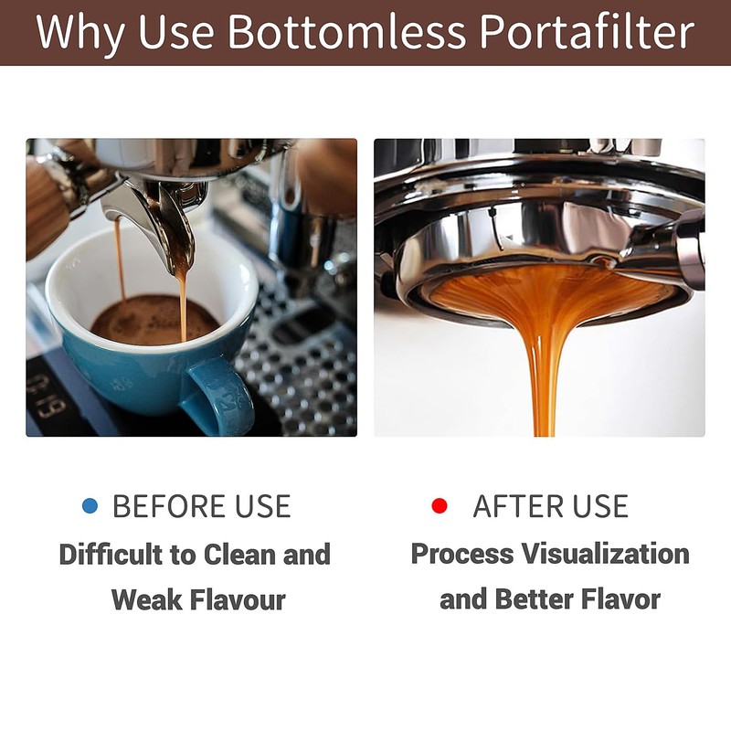 51mm Bottomless Portafilter for CM5418, 3 Ears Portafilter with 51mm