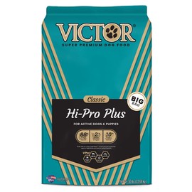 VICTOR Super Premium Dog Food – Hi-Pro Plus Dry Kibble – High Protein Dog Food with 30% Protein – Beef, Chicken, Pork, Fish Meals, Gluten Free - for High Energy and Active Dogs & Puppies, 50lbs