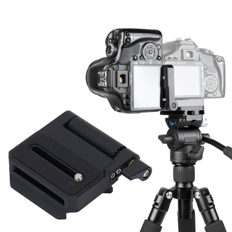 Camera Folding Quick Release Plate L Bracket 285 Degree Wide