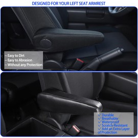 Fgtagtal Fit for Toyota FJ Cruiser 2007-2021 Seat Armrest Cover, Left Seat Side Armrest Cover, Leather Seat Side Armrest Cover Protection Accessories, 1PCS (Leather)