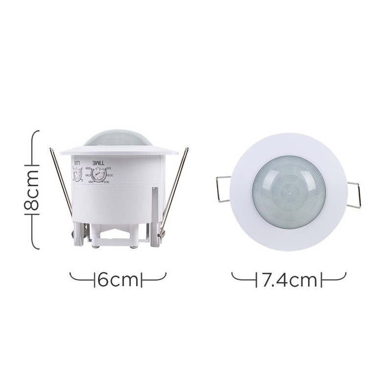 Recessed 360 Degree PIR Ceiling Occupancy Motion Sensor Detector Light