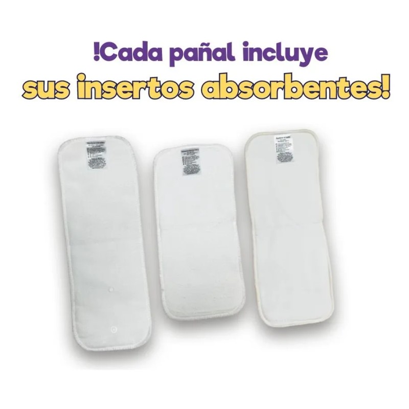 Pañales Ecológicos De Tela Ecopipo + Filtro De Bambú 6