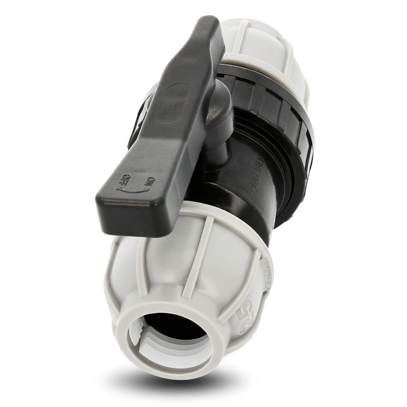 Instalguru PE-Fitting Ball Valve 2-Way 20mm x 20mm Clamp Valve