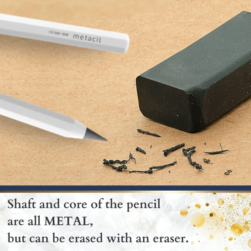 Sunstar Stationery Metacil Metal Pencil, White S4541138