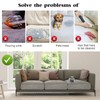 4 Pcs Plastic Sofa Seat Cushion Covers Clear PVC Waterproof
