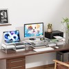Egchi Clear Acrylic Monitor Stand Riser 2 Tier, 5.12 Inches