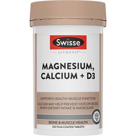 Swisse Ultiboost Magnesium, Calcium + Vitamin D3 Tab X 120