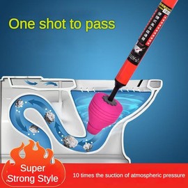 Stainless Steel Toilet Plunger – Heavy-Duty Clog Remover for Sinks, Bathtubs & Pipes, Anti-Rust, No-Scratch Rubber Pump