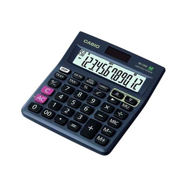 Casio MJ-120D Electronic Calculator Big Display Solar Tax Calculator