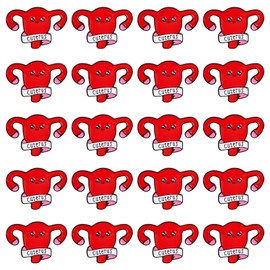 WANDIC 20Pcs Womb Shape Enamel Pins, Uterus Ovary Brooches Female Woman Organ Medical Symbol Brooch Pins Jewelry Gift for Nurse Doctor Feminist Decoration
