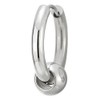 Stainless Steel Circle Beads Huggie Hinged Hoop Earrings for Men