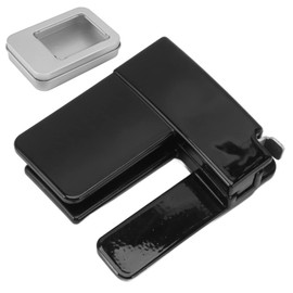 Pants Waist Shrink Clip Buckle, Buckle Heavy Duty, Multi Function Black Belt Size Adjust Tool for Daily Life (Black)