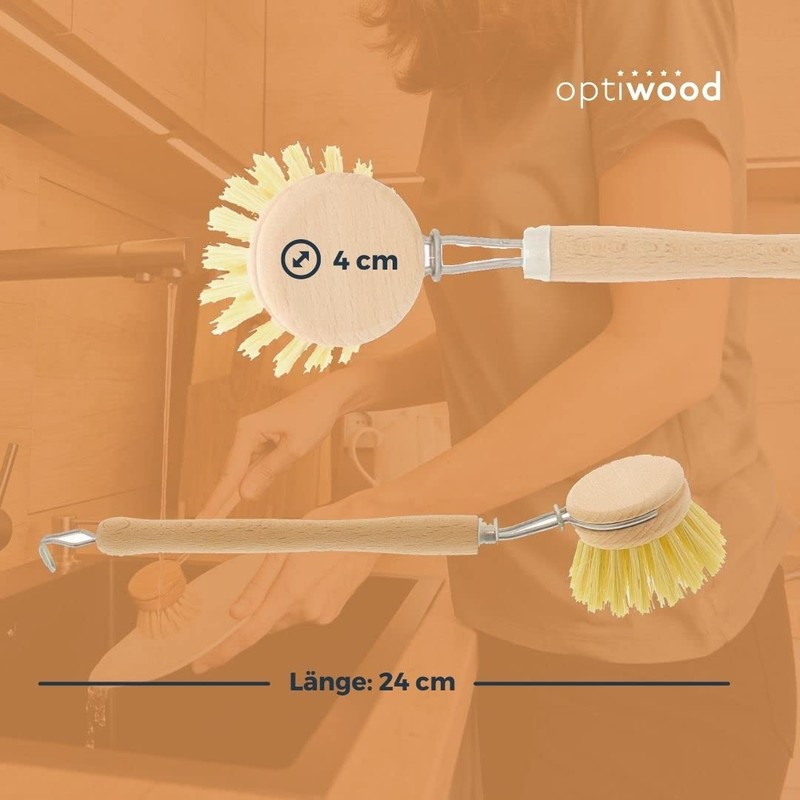 Hofmeister high-quality kitchen brushes with natural bristles for cleaning food,