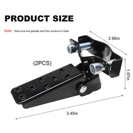 Sbulhia 2 PCS Foldable Foot Pedals for Motorcycle, Metal Clamp-On Type Bicycle Rearsets Foot Rest, Universal Folding Footpegs for Mini Bike Go Karts Scooter, Motorcycle Accessories