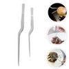 BIUDECO 2pcs Stainless Tweezers for Cooking Fish Bone Removers Western