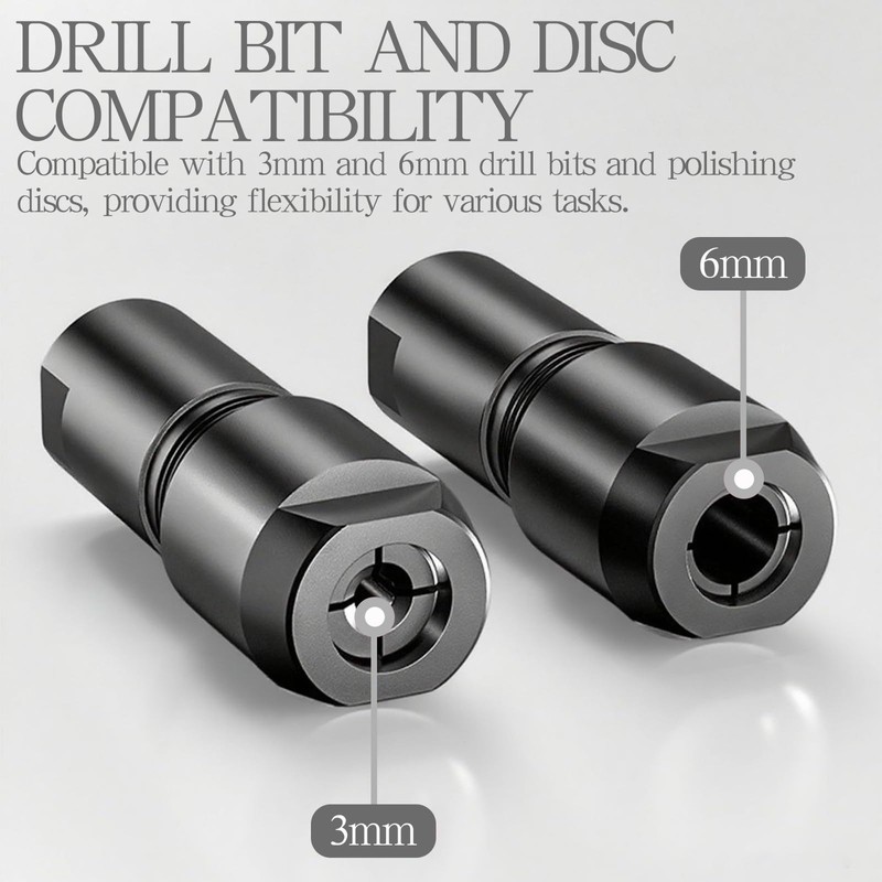 100-Tyle Angle Grinder to Straight Grinder Adapter - 2Pieces Converter