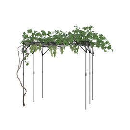 GarveeHome Supersize Flattop Garden Arch for Wedding - 79.53" L x 79.53" H Garden Arch Arbor Trellis for Climbing Plants Outdoor - Galvanized Steel Pipe Coated with Plastic