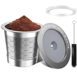CTIANWXY Reusable K Cups for Keurig 1.0，Stainless Steel K Cup Reusable Coffee Pods Compatible with Keurig 1.0，Metal Keurig Reusable Coffee Pods with Upgrade Double-layer fine mesh Design