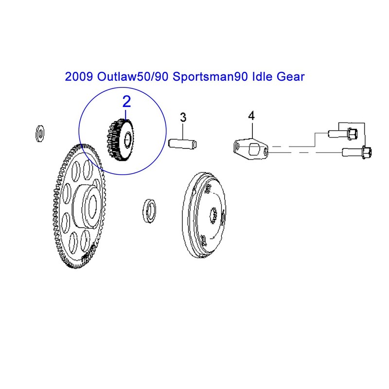 Autoacc Engranaje de arranque compatible con Predator Scrambler Sportsman Outlaw