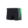 Aquarti Boys' Swimming Trunks with Side Inserts, Black/Graphite/Green