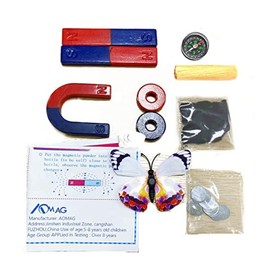Physics Science Magnetic Kit Educational Science Experiment Tool Rod Ring Horseshoe Compass Magnet