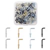 UFURMATE Carbon Steel 120Pcs 1/2" L Shaped Hooks, 4 Colors,