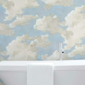 York Wallcoverings Clouds on Canvas Blue Premium Peel and Stick Wallpaper