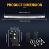 AUXTINGS 42 inch Curved LED Light Bar with Remote Controller