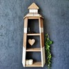 Aecipl Solid Wood Lighthouse Shelf Decorative Nautical Floating Shelves for