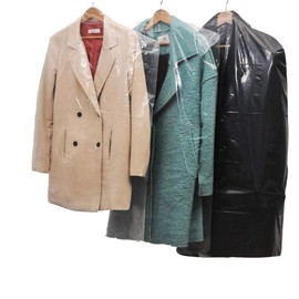 ANCOUS 40Pcs Dry Cleaner Bags Plastic Clear Can be Hung Transparent Clothing Dust Cover