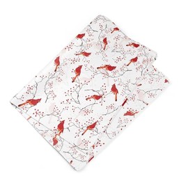 JarThenaAMCS 60 Sheets Christmas Tissue Paper Red Cardinal Bird Berry Gift Wrapping Paper Xmas DIY Art Crafts Tissue for Winter Holiday Birthday, 14 x 20 Inch