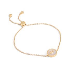 COACH Women's Signature Mother of Pearl Coin Slider Bracelet